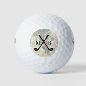 Foto Monogram Initiaal Moeder Cadeau Sjabloon Golfballen (Voorkant)