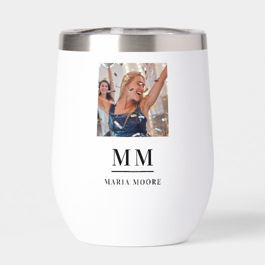 Foto monogram initialen naam (Achterkant)