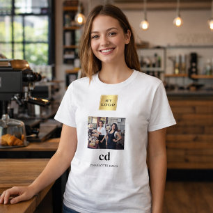 Foto monogram naam logo bedrijf t-shirt