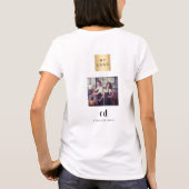 Foto monogram naam logo business t-shirt (Achterkant)