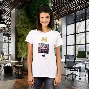 Foto monogram naam logo business t-shirt
