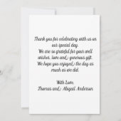 Foto Monogram Persoonlijke bruiloft Bedankkaart (Achterkant)