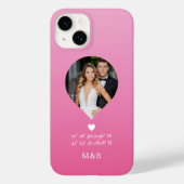 Foto: Monogram Romantic Heart Coodinates Modern Case-Mate iPhone Case (Achterkant)