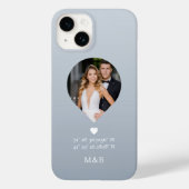 Foto: Monogram Romantic Heart Coodinates Modern Case-Mate iPhone Case (Achterkant)