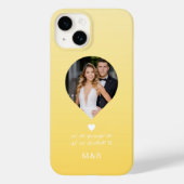 Foto: Monogram Romantic Heart Coodinates Modern Case-Mate iPhone Case (Achterkant)