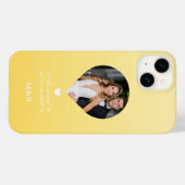 Foto: Monogram Romantic Heart Coodinates Modern Case-Mate iPhone Case (Achterkant (horizontaal))