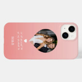 Foto: Monogram Romantic Heart Coodinates Modern Case-Mate iPhone Case (Achterkant (horizontaal))