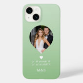 Foto: Monogram Romantic Heart Coodinates Modern Case-Mate iPhone Case (Achterkant)