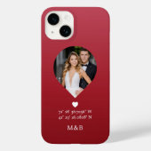 Foto: Monogram Romantic Heart Coodinates Modern Case-Mate iPhone Case (Achterkant)