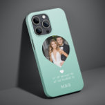 Foto: Monogram Romantic Heart Coodinates Modern Case-Mate iPhone 14 Hoesje<br><div class="desc">Foto Monogram Romantic Heart Coodinates Modern iPhone Smart Phone Case kenmerkt uw favoriete foto met uw monogram en douanecoördinaten van lengte en breedte die speciaal voor u in moderne scripttypografie zijn. Perfect geschenk voor verjaardag,  Kerstmis,  bruiloft,  bruid,  bruid-tot-zijn,  Valentijnsdag en nog veel meer. Ontworpen door ©Evco Studio www.zazzle.com/store/evcostudio</div>