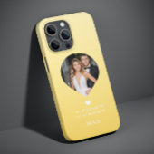 Foto: Monogram Romantic Heart Coodinates Modern Case-Mate iPhone Case