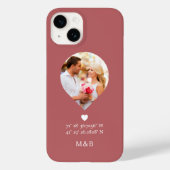 Foto: Monogram Romantic Heart Coodinates Modern Case-Mate iPhone Case (Achterkant)