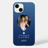 Foto: Monogram Romantic Heart Coodinates Modern Case-Mate iPhone Case (Achterkant)