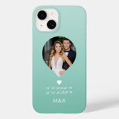 Foto: Monogram Romantic Heart Coodinates Modern Case-Mate iPhone Case (Achterkant)