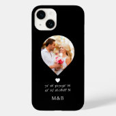 Foto Monogram Romantisch Hart Coodinaten Modern Case-Mate iPhone Case (Achterkant)