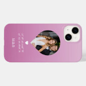 Foto Monogram Romantisch Hart Coördinaten Modern Case-Mate iPhone Case (Achterkant (horizontaal))