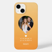 Foto Monogram Romantisch Hart Coördinaten Modern Case-Mate iPhone Case (Achterkant)