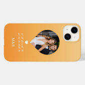 Foto Monogram Romantisch Hart Coördinaten Modern Case-Mate iPhone Case (Achterkant (horizontaal))