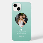 Foto Monogram Romantische Hart Coodinaten Modern Case-Mate iPhone Case (Achterkant)