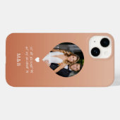 Foto Monogram Romantische Hart Coördinaten Case-Mate iPhone Case (Achterkant (horizontaal))