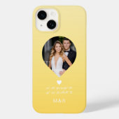 Foto Monogram Romantische Hart Coördinaten Modern Case-Mate iPhone Case (Achterkant)