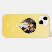 Foto Monogram Romantische Hart Coördinaten Modern Case-Mate iPhone Case (Achterkant (horizontaal))