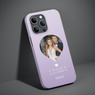 Foto Monogram Romantische Hart Coördinaten Modern Case-Mate iPhone 14 Hoesje