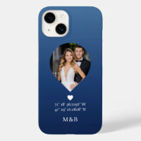 Foto Monogram Romantische Hart Coördinaten Modern