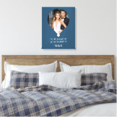 Foto Monogram Romantische Hartcoördinaten Modern Canvas Afdruk (Insitu (Slaapkamer))