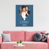 Foto Monogram Romantische Hartcoördinaten Modern Canvas Afdruk (Insitu (Woonkamer))