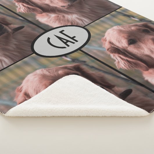 Foto Monogram Voeg je eigen Afbeeldingen toe Sherp Sherpa Deken (3/4)