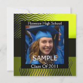 FOTO-MONOGRAM VOOR STYLISCH WAVEL, zwart-geel Kaart (Voorkant)