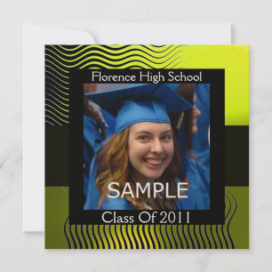 FOTO-MONOGRAM VOOR STYLISCH WAVEL, zwart-geel Kaart