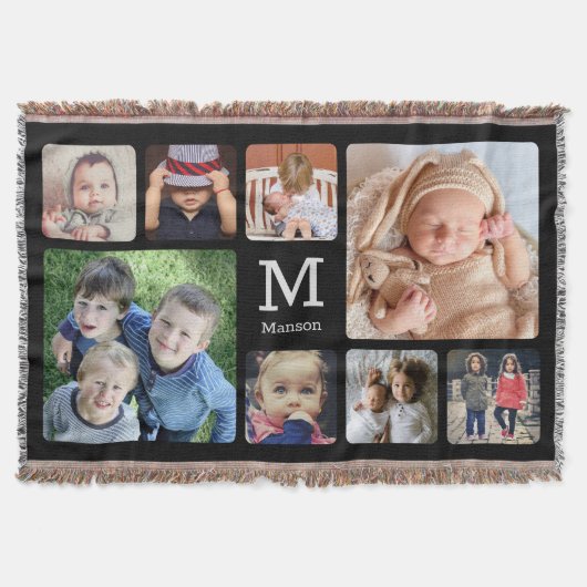 Foto monogrammed deken uploaden (Voorkant)