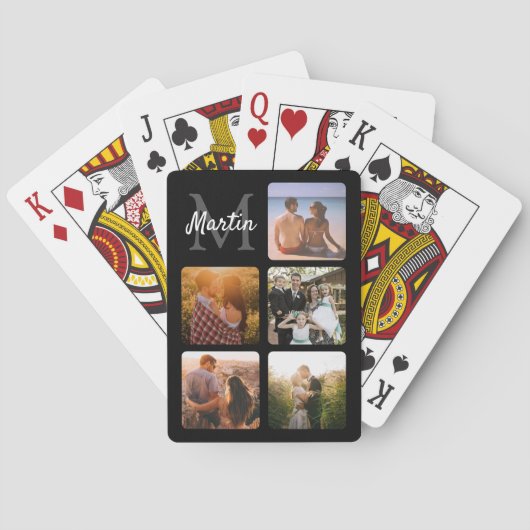 Foto monogrammen uploaden pokerkaarten (Achterkant)