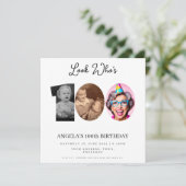 foto Montage Verjaardagsfeest 100 jaar oud Kaart (Staand voorkant)