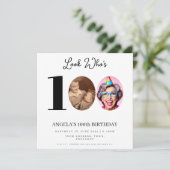 foto Montage Verjaardagsfeest 100 jaar oud Kaart (Staand voorkant)