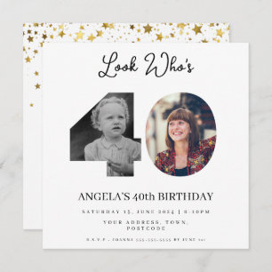 foto Montage Verjaardagsfeest 40 jaar oud Kaart