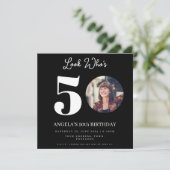 foto Montage Verjaardagsfeest 50 jaar oud Kaart (Staand voorkant)