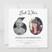 foto Montage Verjaardagsfeest 60 jaar oud Kaart (Voorkant)