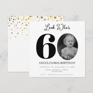 foto Montage Verjaardagsfeest 60 jaar oud Kaart