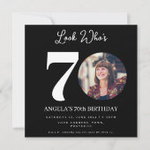 foto Montage Verjaardagsfeest 70 jaar oud Kaart (Voorkant)