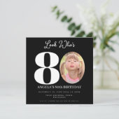 foto Montage Verjaardagsfeest 80 jaar oud Kaart (Staand voorkant)