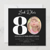 foto Montage Verjaardagsfeest 80 jaar oud Kaart (Voorkant)