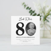 foto Montage Verjaardagsfeest 80 jaar oud Kaart (Staand voorkant)
