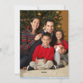 Foto Mooie Sneeuwman Aquarel Prettig Kerstfeest  Feestdagenkaart (Achterkant)