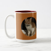 Foto Moppige Kat Tekst Tweekleurige Koffiemok (Links)