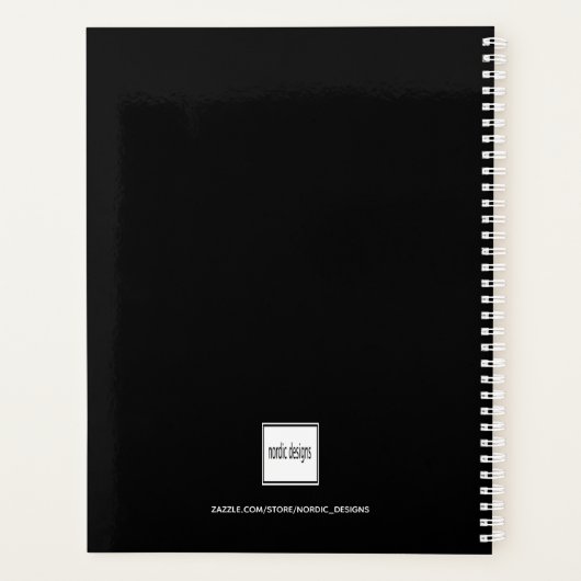 Foto motivatie quote zwart 2026 planner (Achterkant)