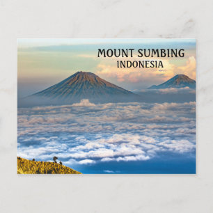 Foto Mount Sumbing vulkaan Indonesië Briefkaart