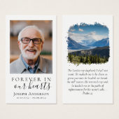 Foto Mountains Memorial Prayer Kaart (Voorkant /achterkant)